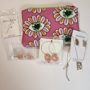 Spring Jewelery Bundle Earrings Necklace Hair Accessory Ipsy Bag Costume Pieces
